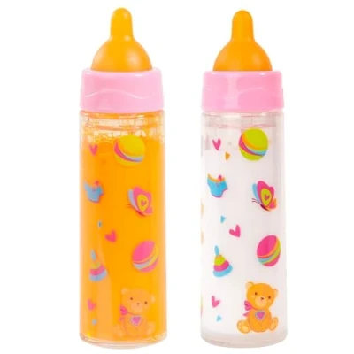 Afbeelding van Magische fles met sinaasappelsap en melk, drinkfles, accessoires voor poppen, pop, imitatiespel