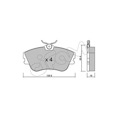 Afbeelding van CIFAM 822 164 0 Remblokkenset Excl. slijtage waarschuwingscontact VOLKSWAGEN: Transporter 4 Bus,