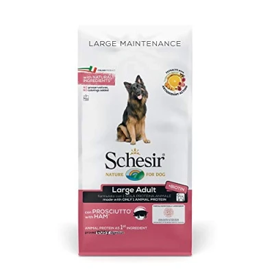 Afbeelding van 12kg Schesir Dog Large Adult met ham droogvoer voor honden