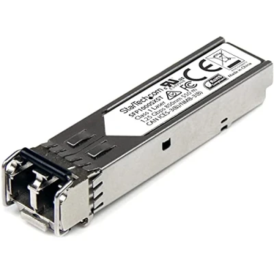 Image de StarTech.com MSA Uncoded Compatible SFP Module 1000BASE SX 1GbE Multi Mode (MMF) Fiber Optic Transceiver 1GE Gigabit Ethernet LC Connector 550m 850nm DDM 1Gbps Mini GBIC Lifetime Warranty (SFP1000SXST) transmetteur (mini