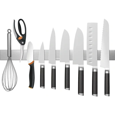 Afbeelding van KitchenMonster® Messenmagneet 40cm zilver