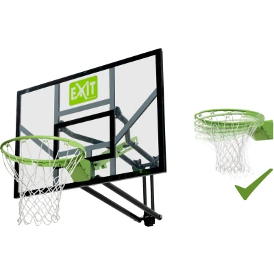 Afbeelding van EXIT Galaxy basketbalbord voor muurmontage met dunkring groen/zwart