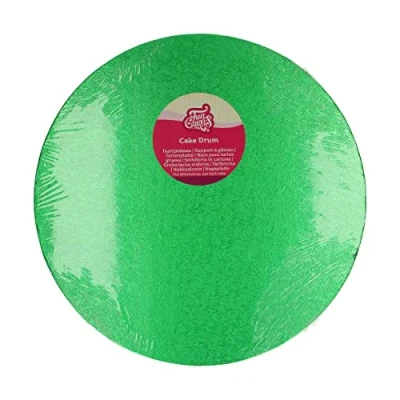 Afbeelding van FunCakes Cake Drum Rond Groen Ø35,5 cm / 12 mm Taartonderlegger Taartkarton