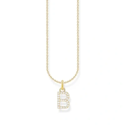 Afbeelding van Thomas Sabo KE2241 414 14 L45V Halsketting Dames 925er Zilver 18K geel verguld 38 45cm