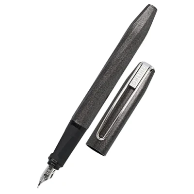 Afbeelding van ONLINE Slope Metallic Rose inktpen, ergonomische vulpen voor school, medium veer, soft grip deel, standaard inktpatronen, navulbaar, meisjes/jongens/volwassenen