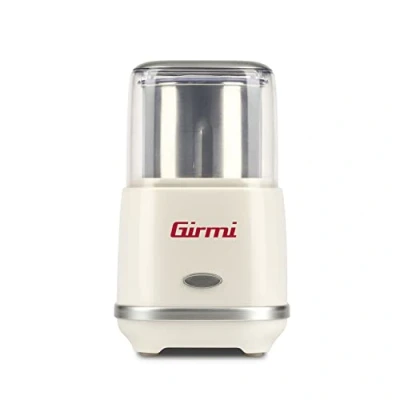 Afbeelding van Girmi MC02 koffiemolen, 180 W, dubbel deksel, roestvrijstalen container en messen, grote capaciteit 70 g, kruidenmolen PULSE operatie, crème
