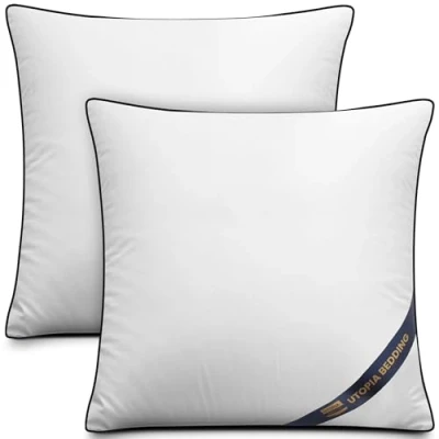 Afbeelding van Utopia Bedding Set van 2, kussenvulling voor bed en als sierkussens, bankkussens, sierkussens bank (wit, 50 x cm)