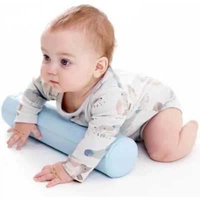 Afbeelding van Kruiprol Baby rol Tummy roller Kunstleer Blauw