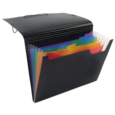 Image de Trieur accordéon Rainbow Class 6 compartiments A4 Viquel Noir