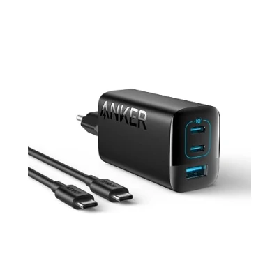 Afbeelding van Anker 335 67W oplader, krachtige voeding met PIQ 3.0, 3 poorts snellader, PD oplader voor iPhone 14, MacBook Pro, iPad, Galaxy, Pixel en meer (USB C naar kabel