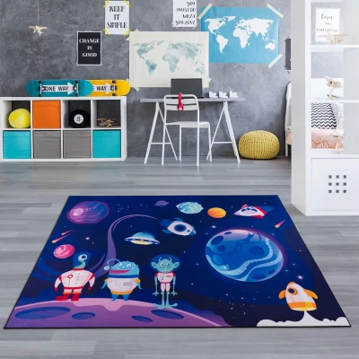 Afbeelding van Kindervloerkleed Ruimte Avonturen Multi 160x220 Cm