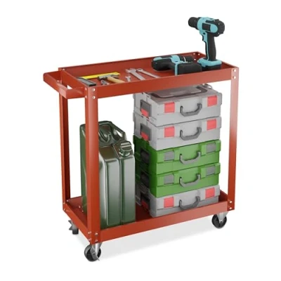Afbeelding van gereedschapswagen 76 x 78 35 cm tot 100 kg staal leeg rood
