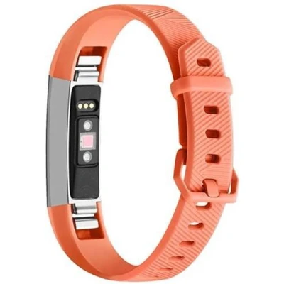 Afbeelding van FitBit Alta HR siliconen bandje met gesp Maat: Large Licht oranje
