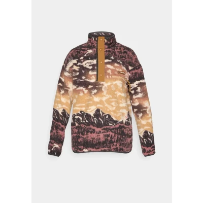 Afbeelding van Columbia HELVETIA Printed HALF SNAP Fleece trui Camel brown, Heren, Maat: XL, brown