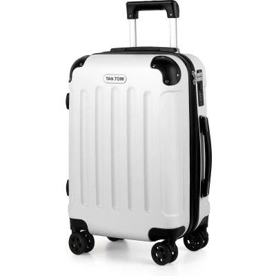 Afbeelding van TAN.TOMI Reiskoffer met 4 Wielen Handbagage 41L Ruimbagage Cijferslot Trolley Koffer Wit