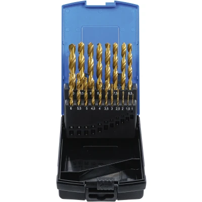 Afbeelding van BGS Spiraalborenset HSS titanium gecoat 1 10 mm 19 delig