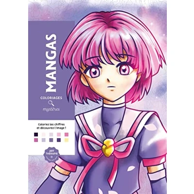 Afbeelding van Coloriages Mysteres Mangas Kleuren op nummer Kleurboek hachette voor volwassenen