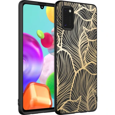 Afbeelding van imoshion Design hoesje voor de Samsung Galaxy A41 Golden Leaves