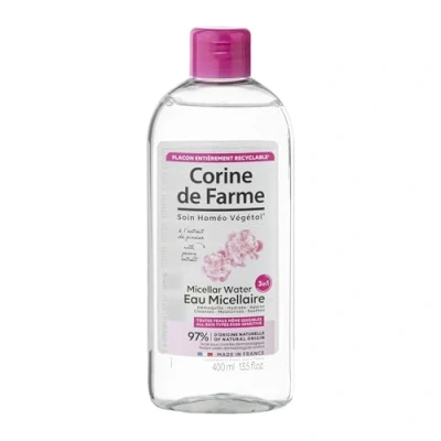Image de Corine de Farme Eau Micellaire 3 en 1 Démaquillante Visage, Yeux et Lèvres Hydrate Apaise 97% d&#039;Ingrédients d’Origine Naturelle 400 ml