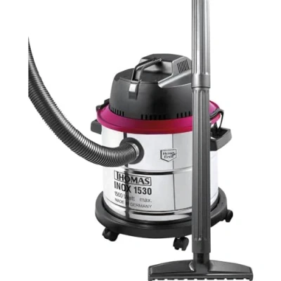 Afbeelding van THOMAS 786200 Stofzuiger INOX 1530, 1500 W, 30 liter, zwart/rood