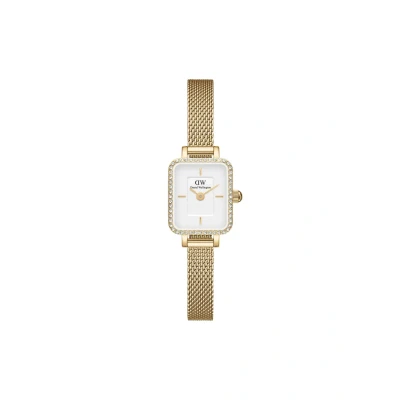 Afbeelding van Daniel Wellington Quadro MINI Lumine Bezel Horloge, Dames, Maat: One Size, Gold