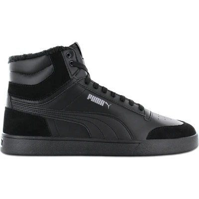 Afbeelding van Puma Shuffle MID Unisex Sneakers hoog, Maat: 41, Black/steel gray Leer en imitatieleer