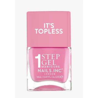 Afbeelding van Nails Inc Topless Miley (candy roze) UV vrije gelnagellak manicure in 1 stap tot 8 dagen sneldrogend veganistisch en 21 vrij voor kinderen volwassenen zonder basis of toplaag