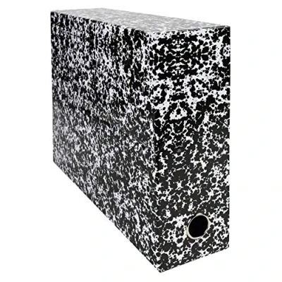 Afbeelding van Exacompta Ref. 89726E, 1 Annonay transferbox van gelakt gedrukt papier, rug 90 mm, met metalen oog, voor A4 formaat, afmeting 25,5 x 34 9 cm, witte kleur, gemonteerd geleverd
