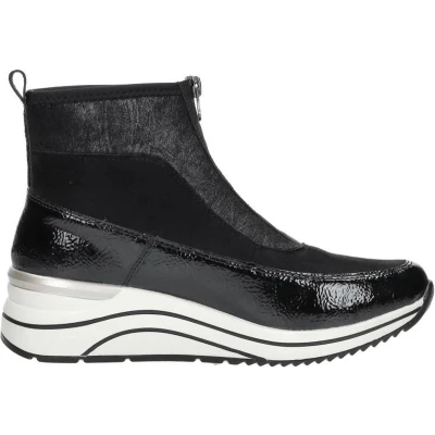 Afbeelding van Remonte Enkellaarsjes met sleehak, Dames, Maat: 45, Black schwarz Kunststof