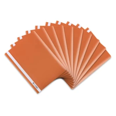 Afbeelding van Pak van 10 plastic A4 mappen, 31 x 22,8 0,3 cm, oranje, ELBA 100742