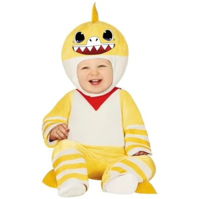 Afbeelding van Guirca Haai &amp; Inktvis Dolfijn Walvis Kostuum Gele Baby In De Zee Kind Geel, Wit / Beige 1 2 jaar Carnavalskleding Verkleedkleding