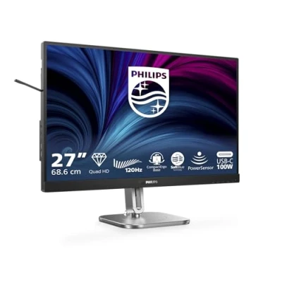 Afbeelding van Philips 27B2U4601 4000 Series LED monitor 27&quot; 2560 x 1440 QHD @ 120 Hz IPS 1500:1 HDMI, 2xDisplayPort, USB C luidsprekers houtskool