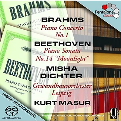 Afbeelding van Kurt Masur, Misha Dichter Johannes Brahms: Piano Concerto No.1 &amp; Beethoven: Sonata &quot;Moonlight&quot; (Super Audio CD)