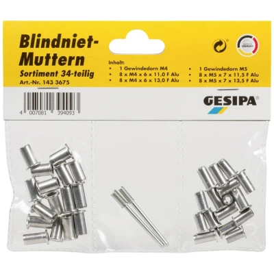 Afbeelding van Gesipa 1433675 Popnagel 34 onderdelen