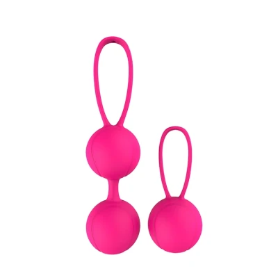 Afbeelding van Duo Set Vagina Ballen met Roterende Binnenballen Roze