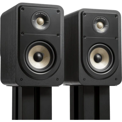 Afbeelding van Polk Audio Signature Elite ES15 Boekenplank Speakers met Hoge Resolutie voor Thuisbioscoop, Stereo Luidsprekers, Surroundluidsprekers, Hi Res, Dolby Atmos en DTS: X Compatibel (Set van 2) Zwart