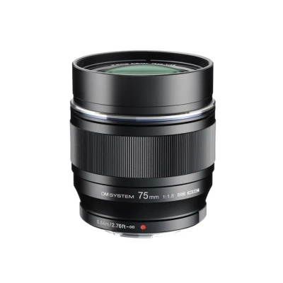 Image de Objectif à Focale fixe Om System M.Zuiko Digital ED 75 mm f/1.8 22 Noir pour Monture Micro 4/3