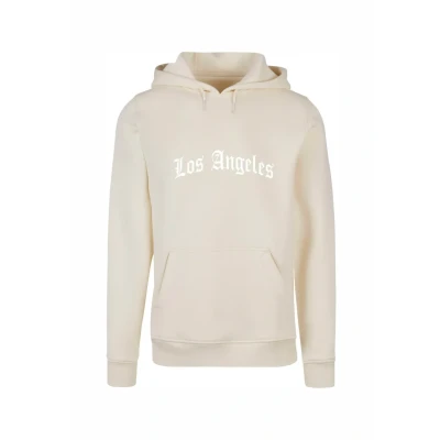 Afbeelding van Mister Tee LOS Angeles Wording Hoodie, Heren, Maat: Large, Whitesand