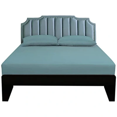Afbeelding van Lirex Hoeslaken, 150 x 200 cm 100% Egyptisch Katoen 400 Thread Count Zacht Ademend Blauw