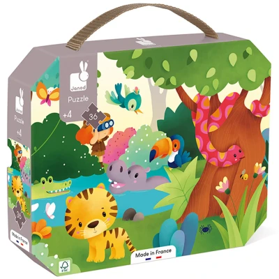 Afbeelding van Janod puzzel wilde dieren 36st