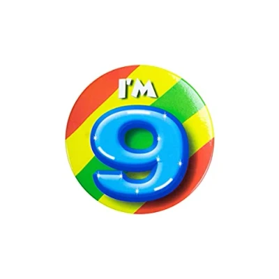 Afbeelding van Paper Dreams Button 9 jaar 55mm