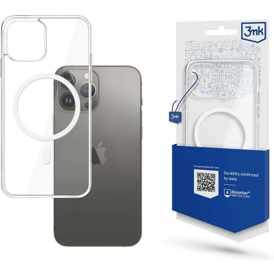 Afbeelding van 3mk iPhone 13 Pro Max Premium Mag Safe Officieel Telefoonhoesje Transparant Top + Kwaliteit Valbescherming Line