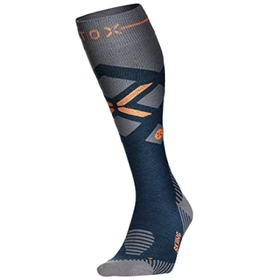 Afbeelding van STOX Energy Socks 3 Pack Skisokken voor Vrouwen: Premium Compressiesokken Kleur Donkerblauw/Roze Maat: Small Paar Voordeel