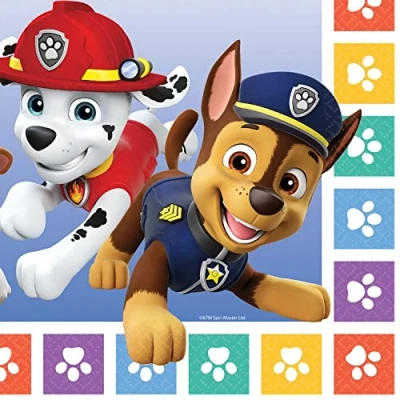 Image de Serviettes Paw Patrol 33x33cm 16 pièces