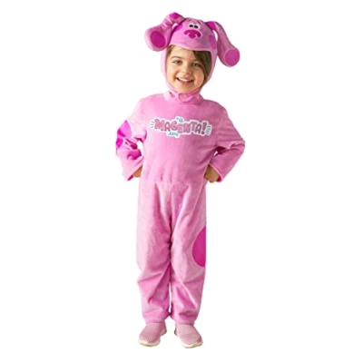 Afbeelding van Ciao s.r.l Blue&#039;s Clues Magenta Kostuum Kinderen Verkleedkleding Carnavalskleding voor Officiële licentie Roze Polyester 2 Delig Jumpsuit/Muts Maat 3 jaar