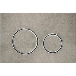 Afbeelding van Geberit Sigma21 bedieningsplaat, voor 2 toets spoeling, ringen chroom