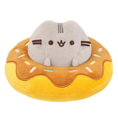 Afbeelding van Aurora, 61573, Pusheen in a Chocolate Donut, 5 inch, Soft Toy, grijs