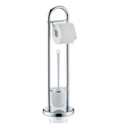 Afbeelding van Fabio Toiletrol en wc borstel Houder Zilver Kela