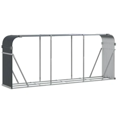 Afbeelding van Haardhoutopslag 234x45x100 cm gegalvaniseerd staal antraciet
