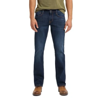 Afbeelding van Mustang Heren Jeans Oregon Bootcut bequem Blauw Volwassenen Denim Jeansbroek